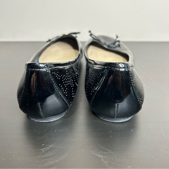 B Martin Patent Leather Ballet Flats with Perforated Detail Black Size… - Picture 8 of 10